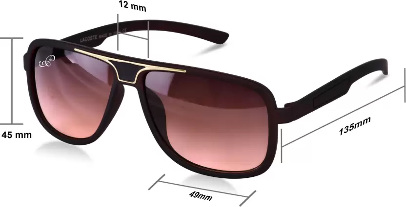 UV Protection Wayfarer Sunglasses 56  For Men & Women, Red-