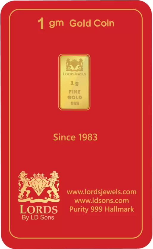 LORDS JEWELS Purity 24 999 K 1 g Yellow Gold Bar-