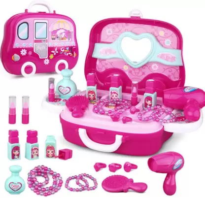 Aarna Bring Along Vanity Princess Makeup and Jewelry Toys for Kids-Buy Vanity Princess Makeup and Jewelry Toys for Kids Online