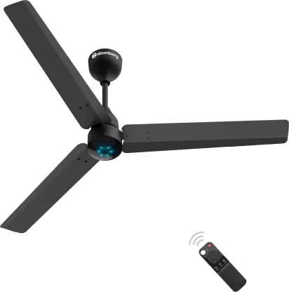Atomberg Renesa 5 Star 1200 mm BLDC Motor with Remote 3 Blade Ceiling Fan Midnight Black, Pack of 1-