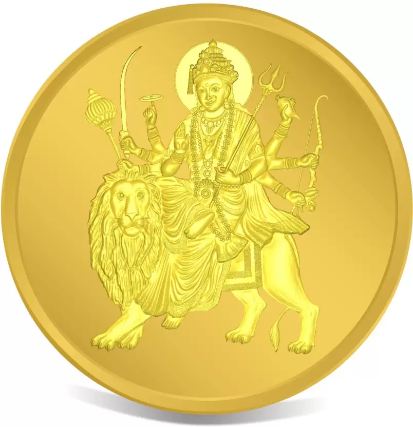 LORDS JEWELS Sherawali Maa 24 999 K 1 g Yellow Gold Coin-