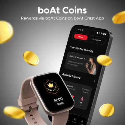 boAt Wave Neo Plus with 1.96 HD Display, BT Calling, boAt Coins & Watch Face Studio Smartwatch-