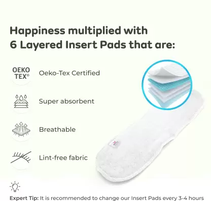 MYLO Baby Reusable Cloth diapers + Insert Pad, Adjustable, Oeko Tex Certified, 3M-3Y-