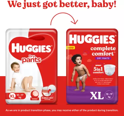Huggies Complete Comfort Dry Pant Baby Diaper - XL 56 Pieces-
