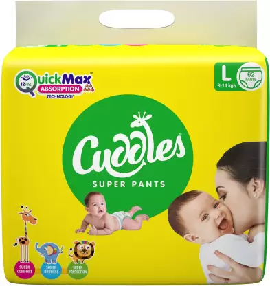 Cuddles - Super Pants Pant Style Diaper - L 62 Pieces-