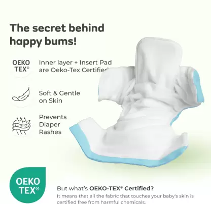 MYLO Baby Reusable Cloth diapers + Insert Pad, Adjustable, Oeko Tex Certified, 3M-3Y-