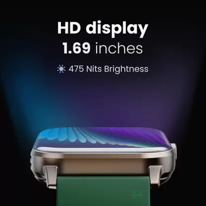 Boult Drift BT Calling 1.69 HD Display, 140+ Watchfaces, 475Nits Brightness, IP68 Smartwatch-