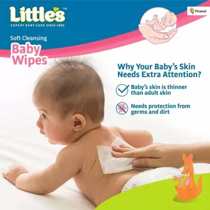Little's Soft Cleansing Baby Wipes with Aloe Vera, Jojoba Oil and Vitamin E 320 Wipes-