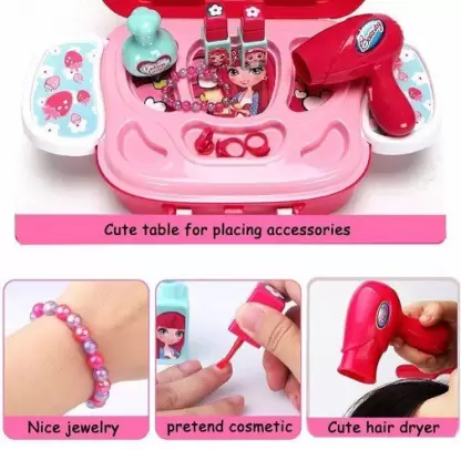 Aarna Bring Along Vanity Princess Makeup and Jewelry Toys for Kids-Buy Vanity Princess Makeup and Jewelry Toys for Kids Online