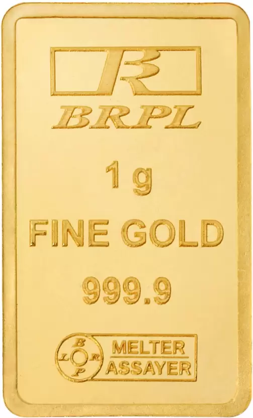Bangalore Refinery 1g Gold Bar 24 9999 K 1 g Gold Bar-