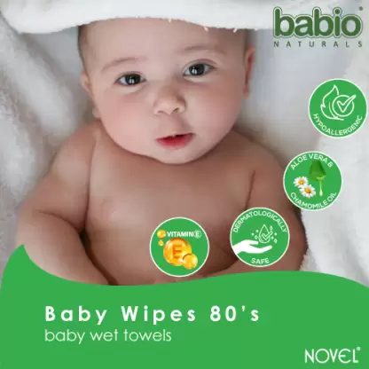 NOVEL Baby Wipes 80 Sheets pack of 6/with Lid 480 Wipes-